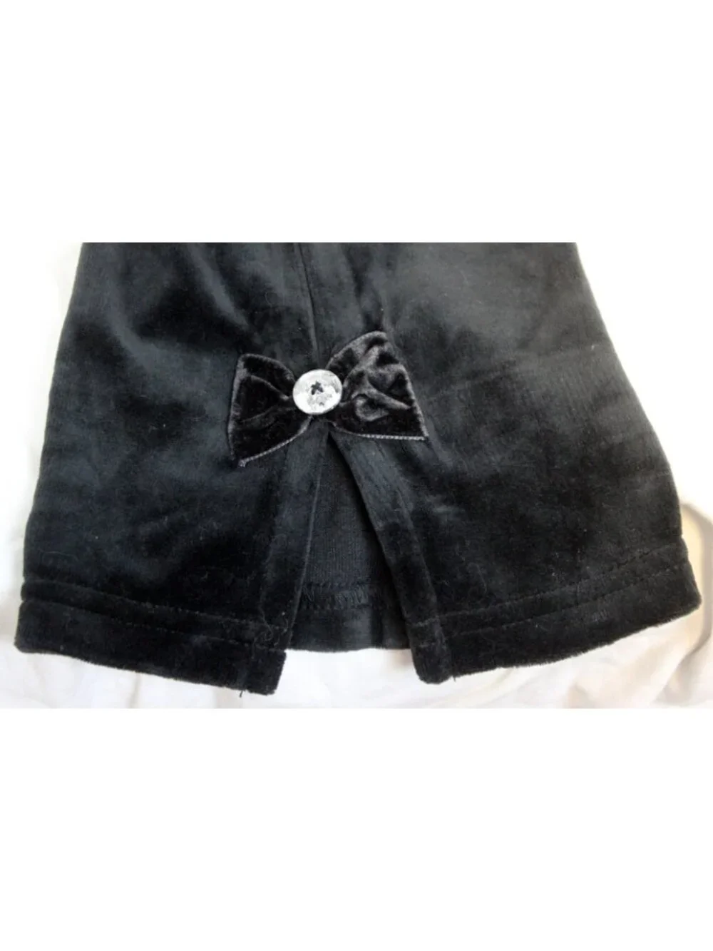 2006 Gymboree Family Portrait Black Velvet Pants  sz 4 Bows Holiday Xmas Party